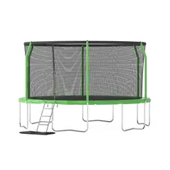 IGPRO - Cama Elastica 4,27 Premium Malla y Escalera verde