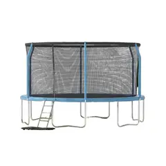 IGPRO - Cama Elastica 4,27 Premium Malla y Escalera Azul 14FT