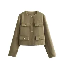 VELVET - Blazer Fiorella Estructura Verde Mujer