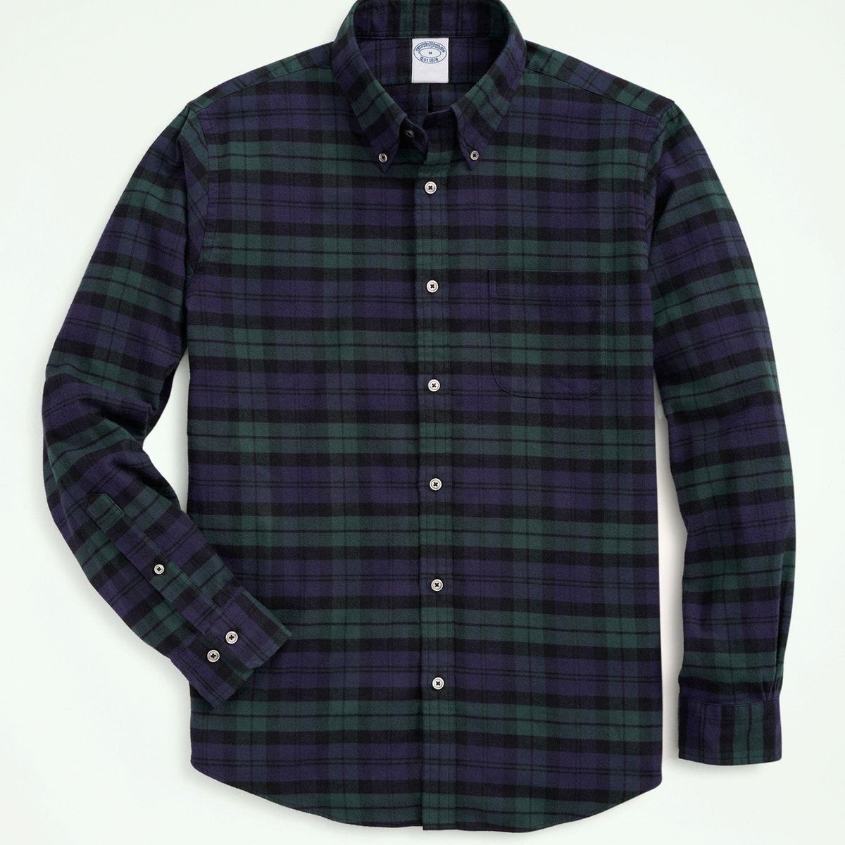 BROOKS BROTHERS - Camisa Hombre Flannel Regular Sportswear Azul