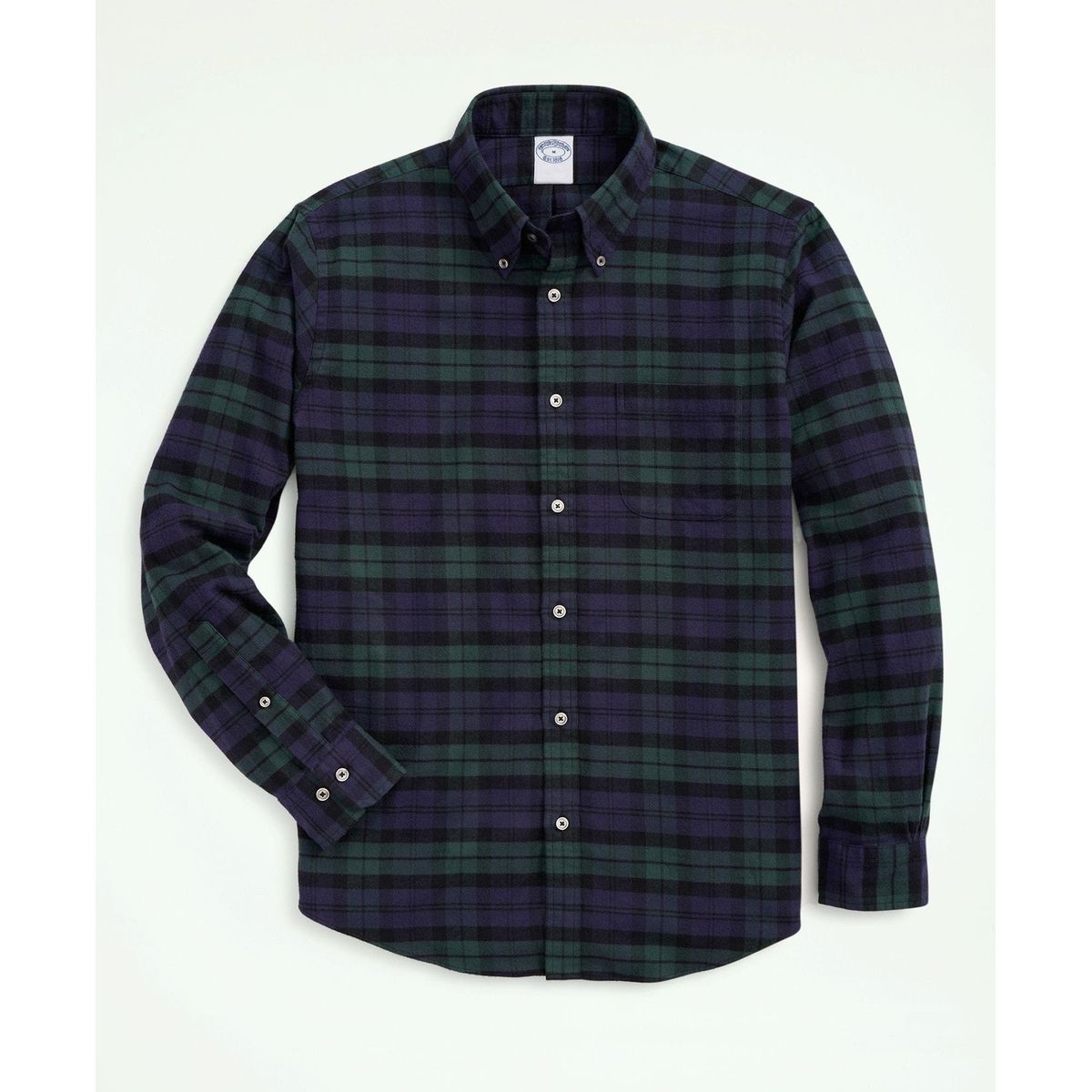 BROOKS BROTHERS - Camisa Hombre Flannel Regular Sportswear Azul