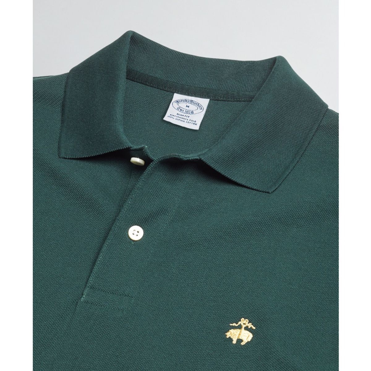 BROOKS BROTHERS - Polera Slim Fit Stretch Supima Performance Polo Shirt Verde
