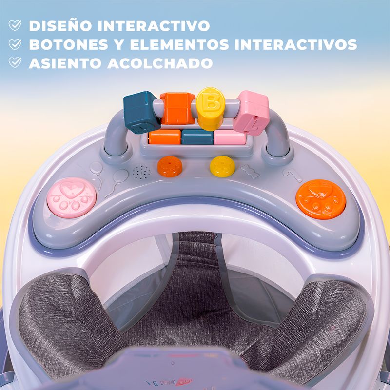 MUNDO ONLINE - Andador Caminadora Bebe Plegable Folding Circle Con Sonido