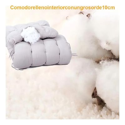 Imagen 2 del producto Cojín Almohada Para Reposera Terraza Colchoneta Color Gris