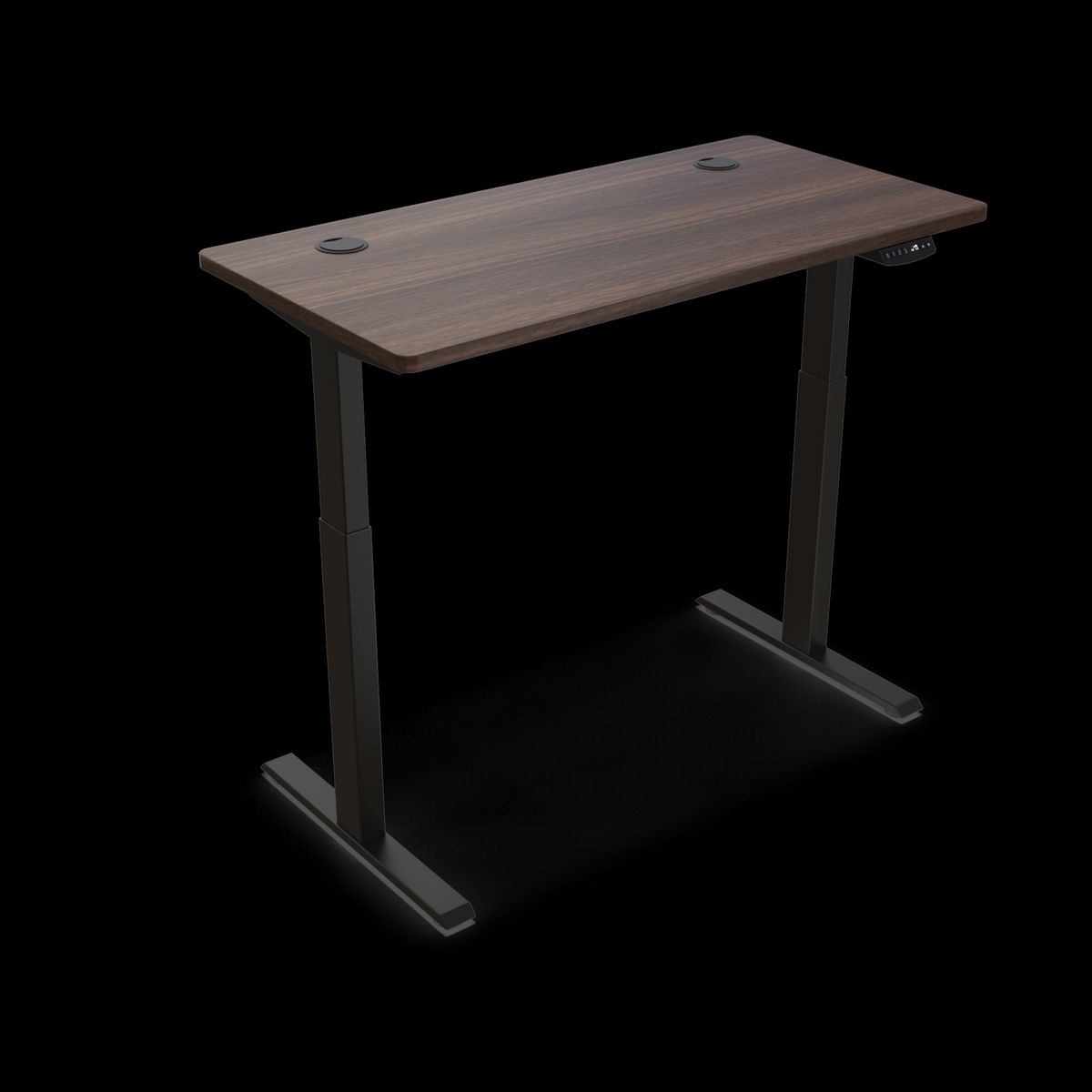 UPLIFT - Escritorio Eléctrico Regulable UpLift - Cubierta Nogal 120x60 cm + Base Negra