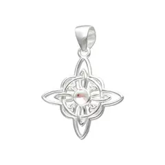 GENERICO - Colgante De Plata 925 Nudo de Brujas Piedra Luna
