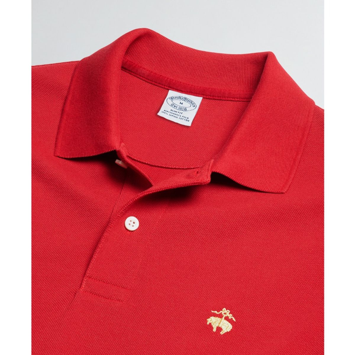 BROOKS BROTHERS - Polera Slim Fit Stretch Supima Performance Polo Shirt Rojo