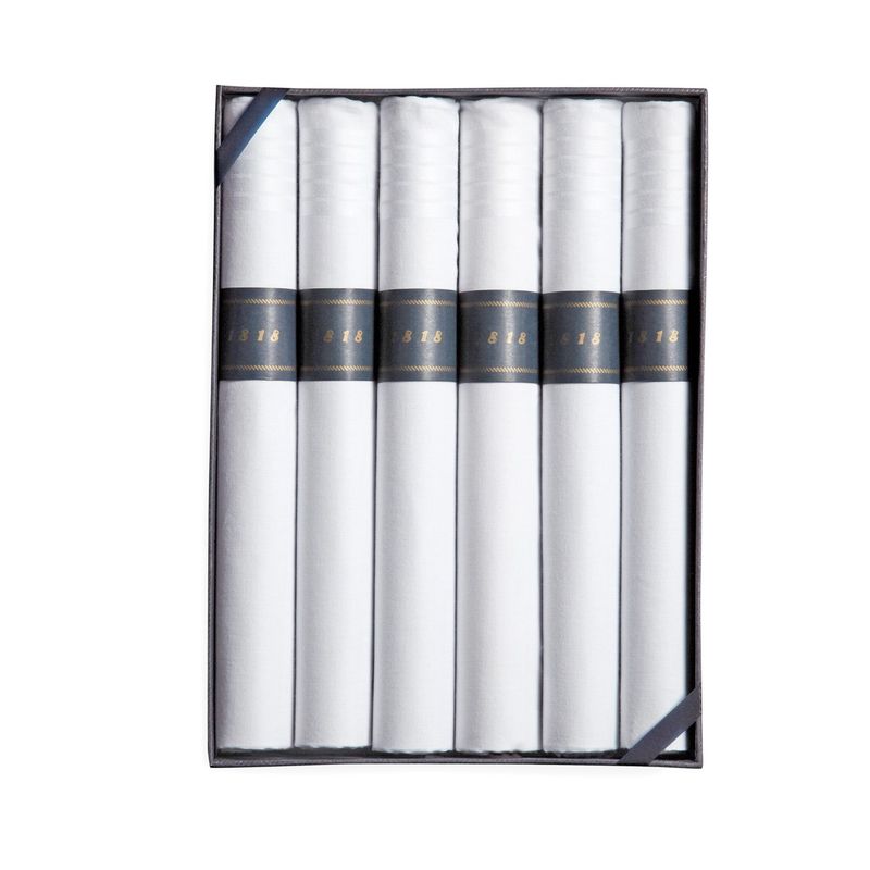BROOKS BROTHERS - Pañuelo Hombre Cigar-Rolled - Pack De 6 Blanco