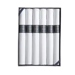 BROOKS BROTHERS - Pañuelo Hombre Cigar-Rolled - Pack De 6 Blanco