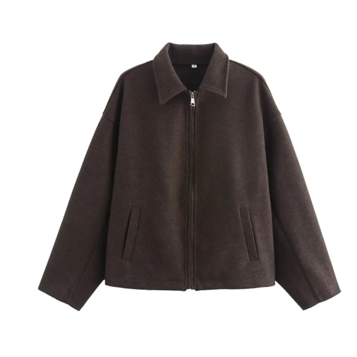 VELVET - Chaqueta Flavia Lana Oversize Marron Mujer