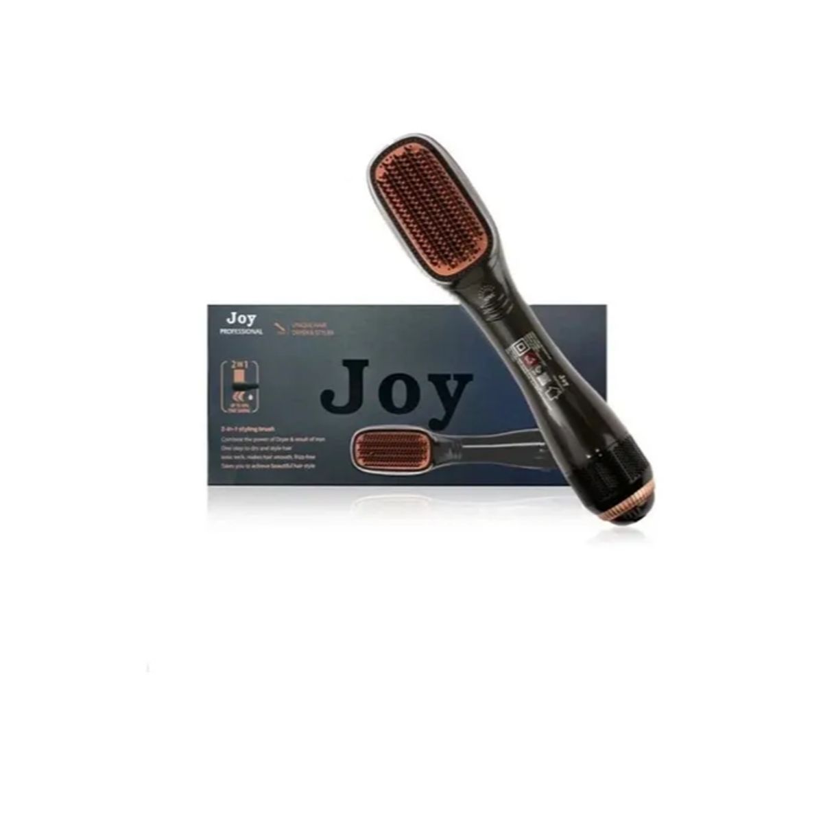 GENERICO - Cepillo Secador Alisador De Cabello Profesional 2 En 1 Joy