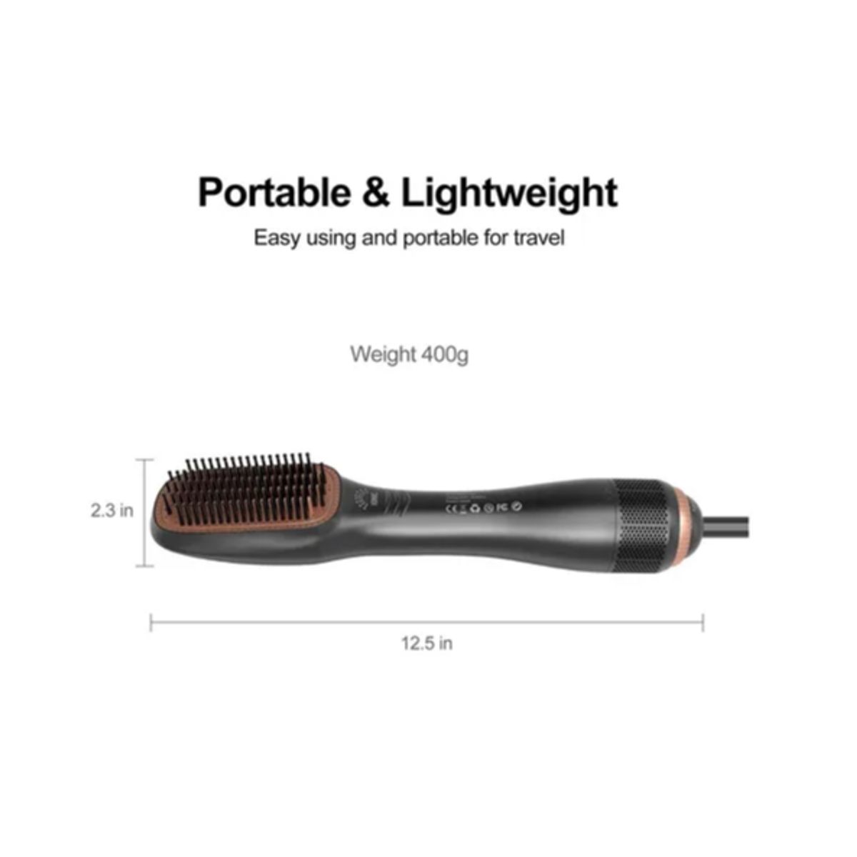 GENERICO - Cepillo Secador Alisador De Cabello Profesional 2 En 1 Joy