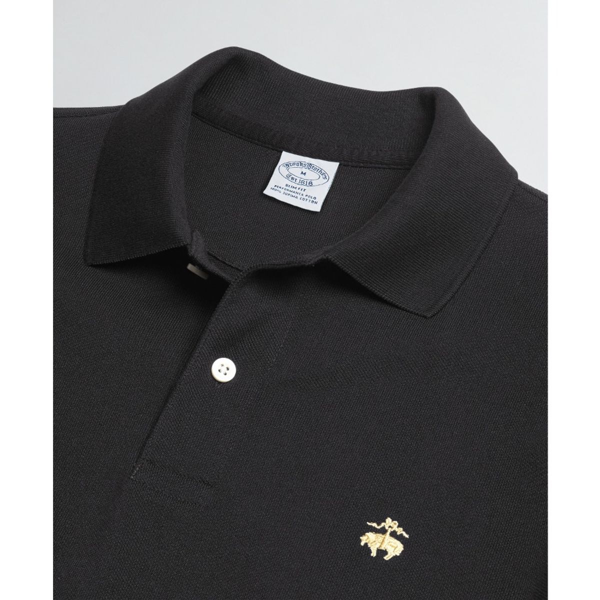 BROOKS BROTHERS - Polera Slim Fit Stretch Supima Performance Polo Shirt Negro