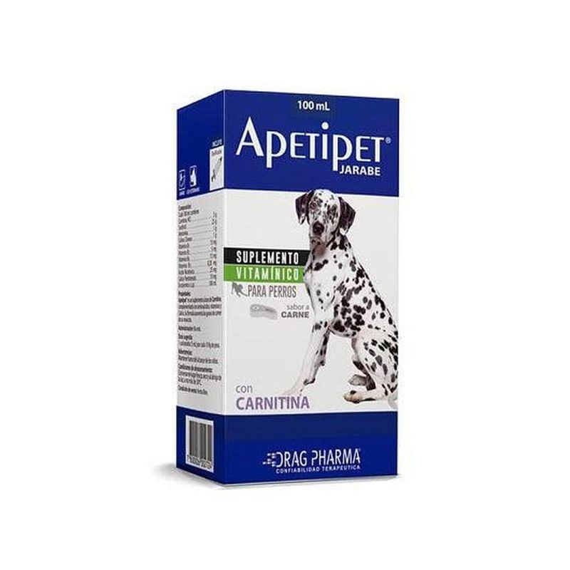 DRAG PHARMA - Apetipet Jarabe 100 ml - Estimulante del Apetito Mascotas