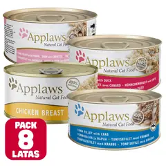 PETPRO - Applaws Lata Alimento Gato Sabores Surtidos - Pack x 8 Latas 70gr