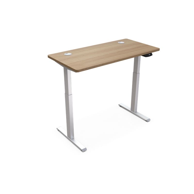 UPLIFT - Escritorio Eléctrico Regulable UpLift - Cubierta Roble 160x70 cm + Base Blanca