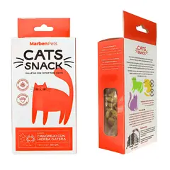 MARBEN PETS - Cats Snack Galletas Sabor Cangrejo y Hierba Gatera 80gr