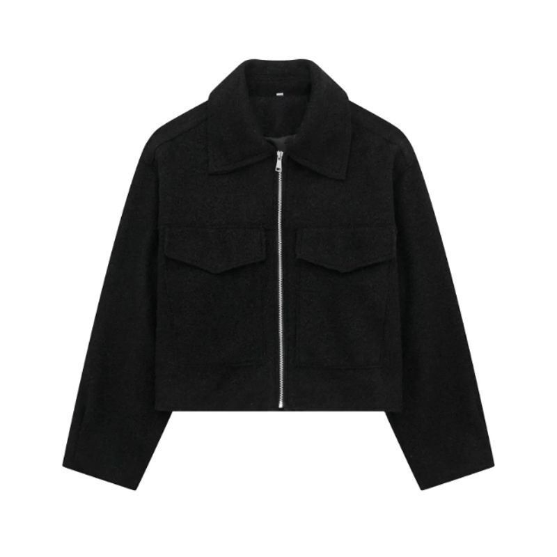 VELVET - Chaqueta Anto de Lana Negro Mujer