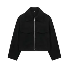 VELVET - Chaqueta Anto de Lana Negro Mujer