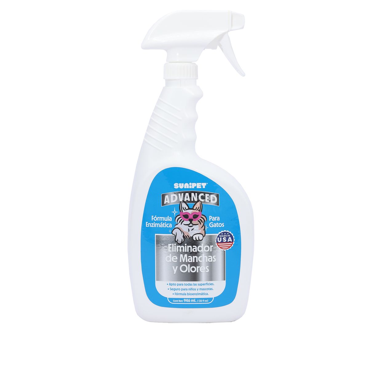 SUNIPET - Spray Sunienzimatico Elimina Manchas y Olores Gato 946ml