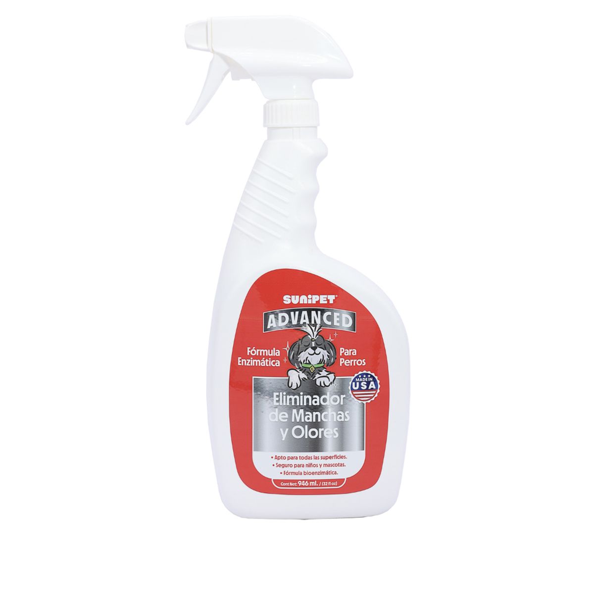 SUNIPET - Spray Sunienzimatico Elimina Manchas y Olores Perro 946ml