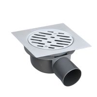 Rejilla Ducha con trampa de PVC 15x15 cm en acero inoxidable