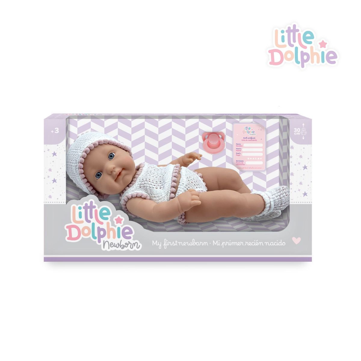 LITTLE DOLPHIE - Muñeca Reborn Bebé Recién Nacida 30 cm Vinilo