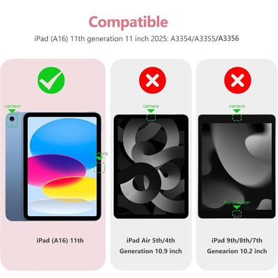 Imagen 2 del producto Carcasa Para iPad 11 Gen A16 Con Ranura Lapiz / Transparente Negro