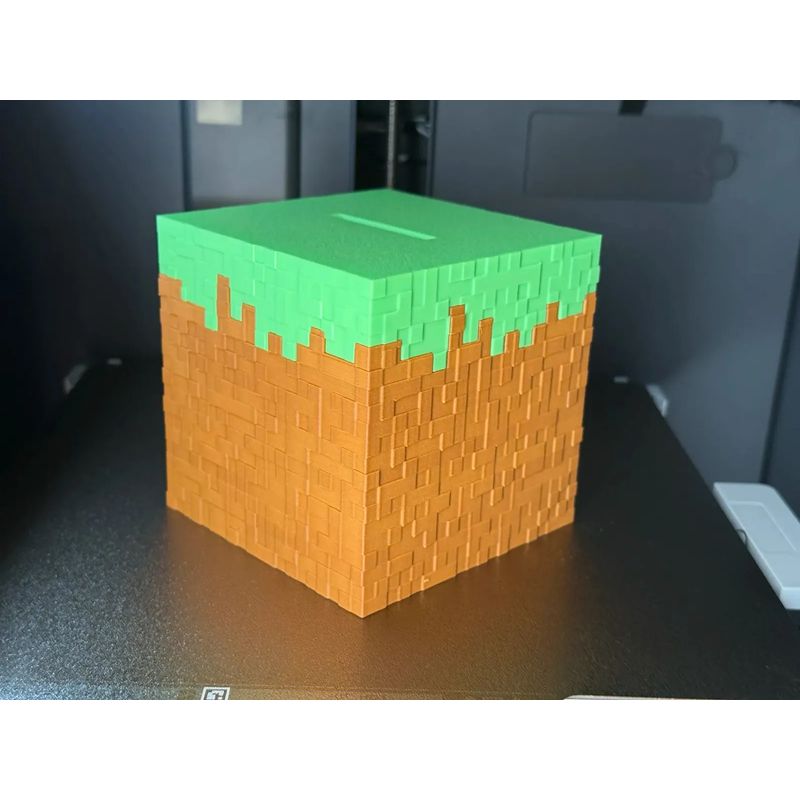 GENERICO - Alcancía - Bloque de Hierba Minecraft