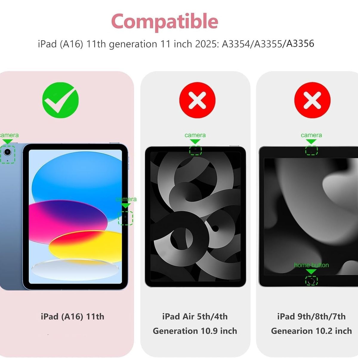 GENERICO - Carcasa Para iPad 11 Gen A16 Con Ranura Lapiz / Transparente Verde