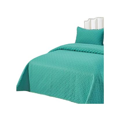 Imagen 2 del producto CUBRECAMA QUILT DE VERANO CON POMPONES 2 PLAZAS