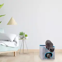 MUNDO ONLINE - Cama Mascota Soft Confort Transportable Con Techo