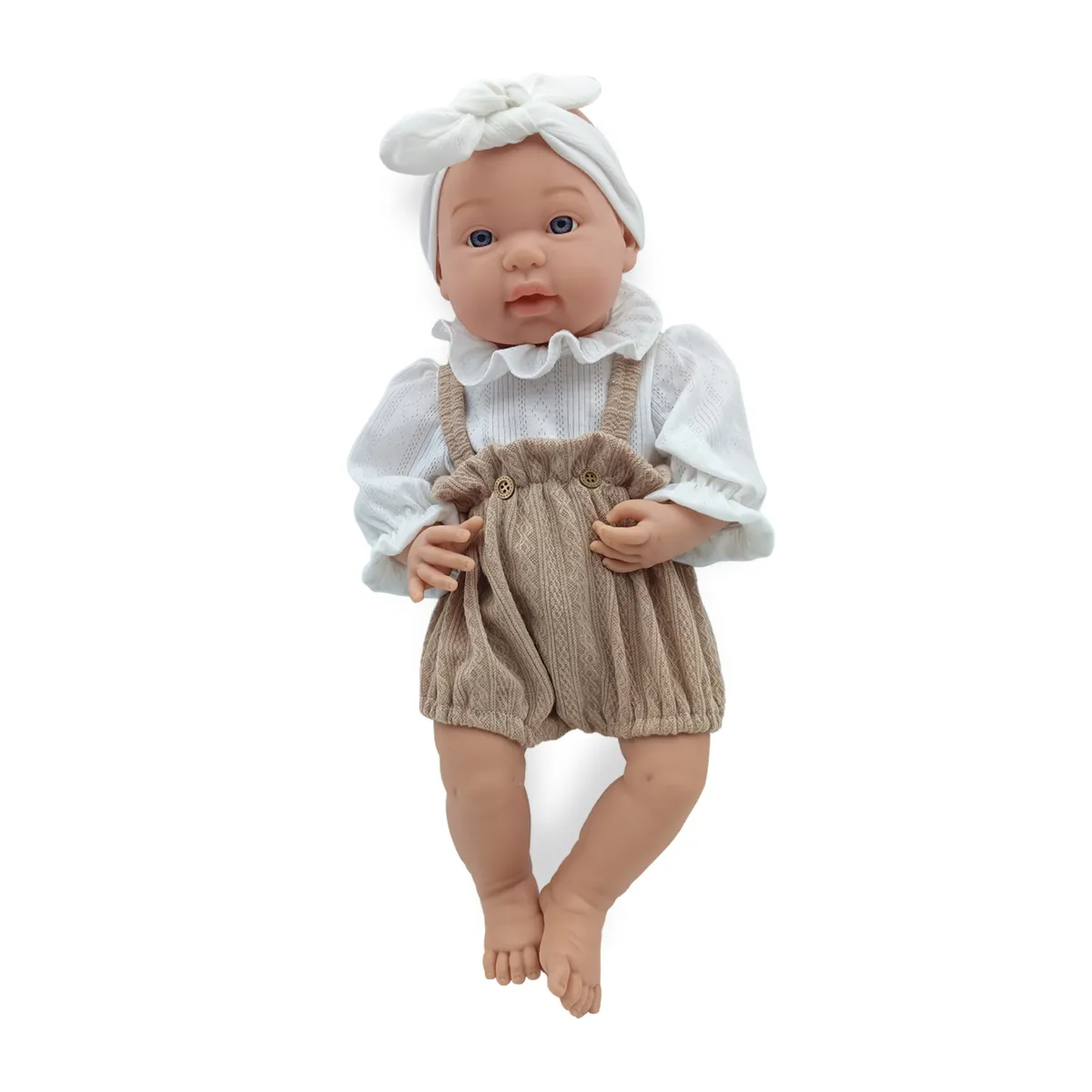 LITTLE DOLPHIE - Muñeca Bebé Reborn Recién Nacida 40 cm Vinilo
