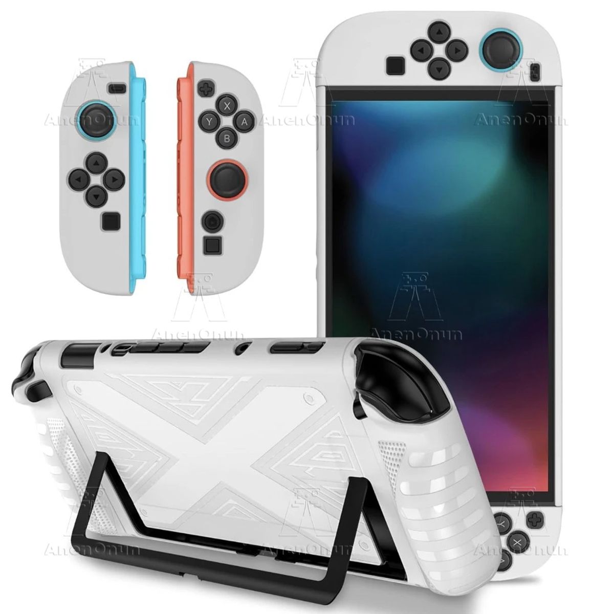 GENERICO - Funda Pro + Mica Vidrio Templado +kit Para Nintendo Switch 2 Blanco