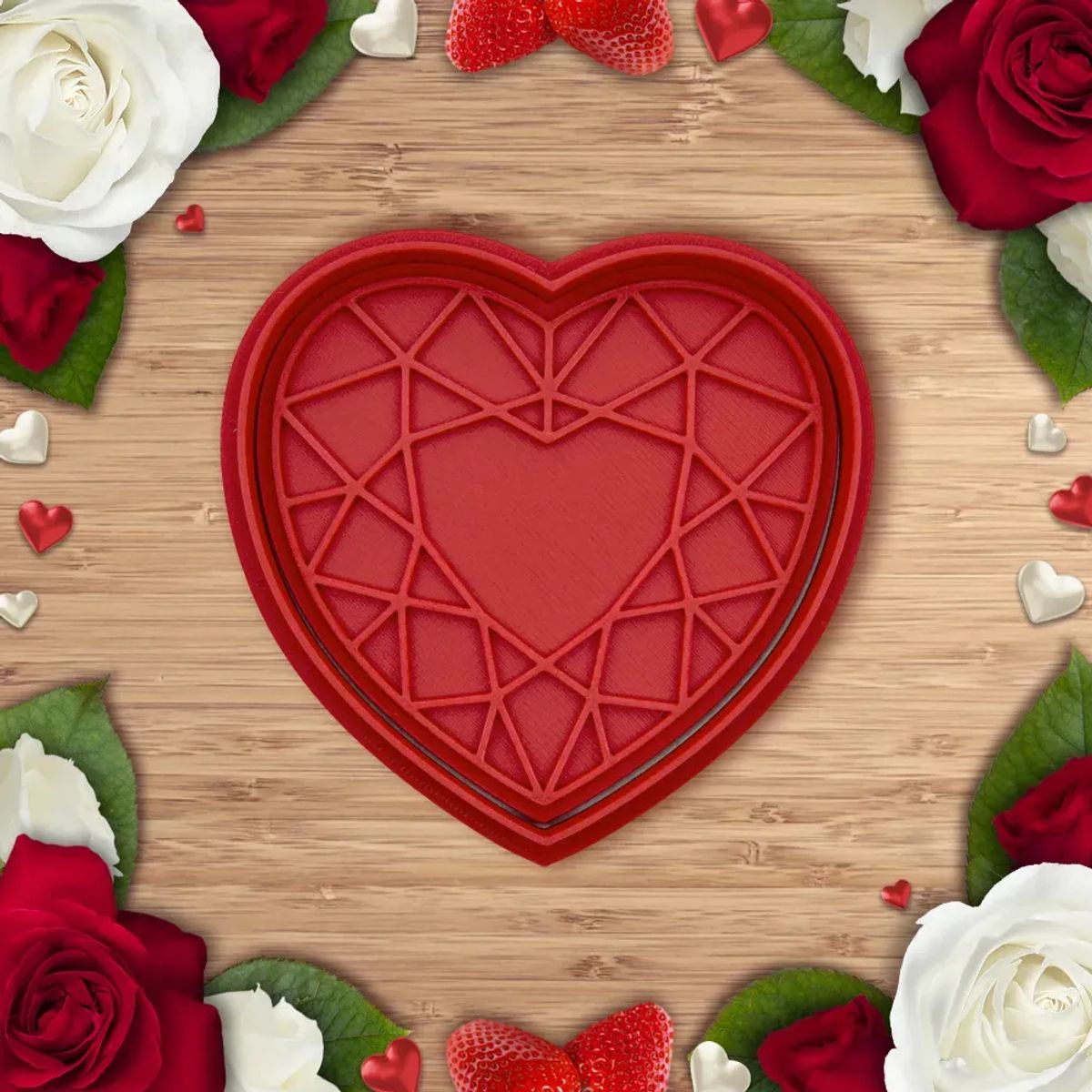 GENERICO - Molde para galletas San Valentin - Corazón Diamante