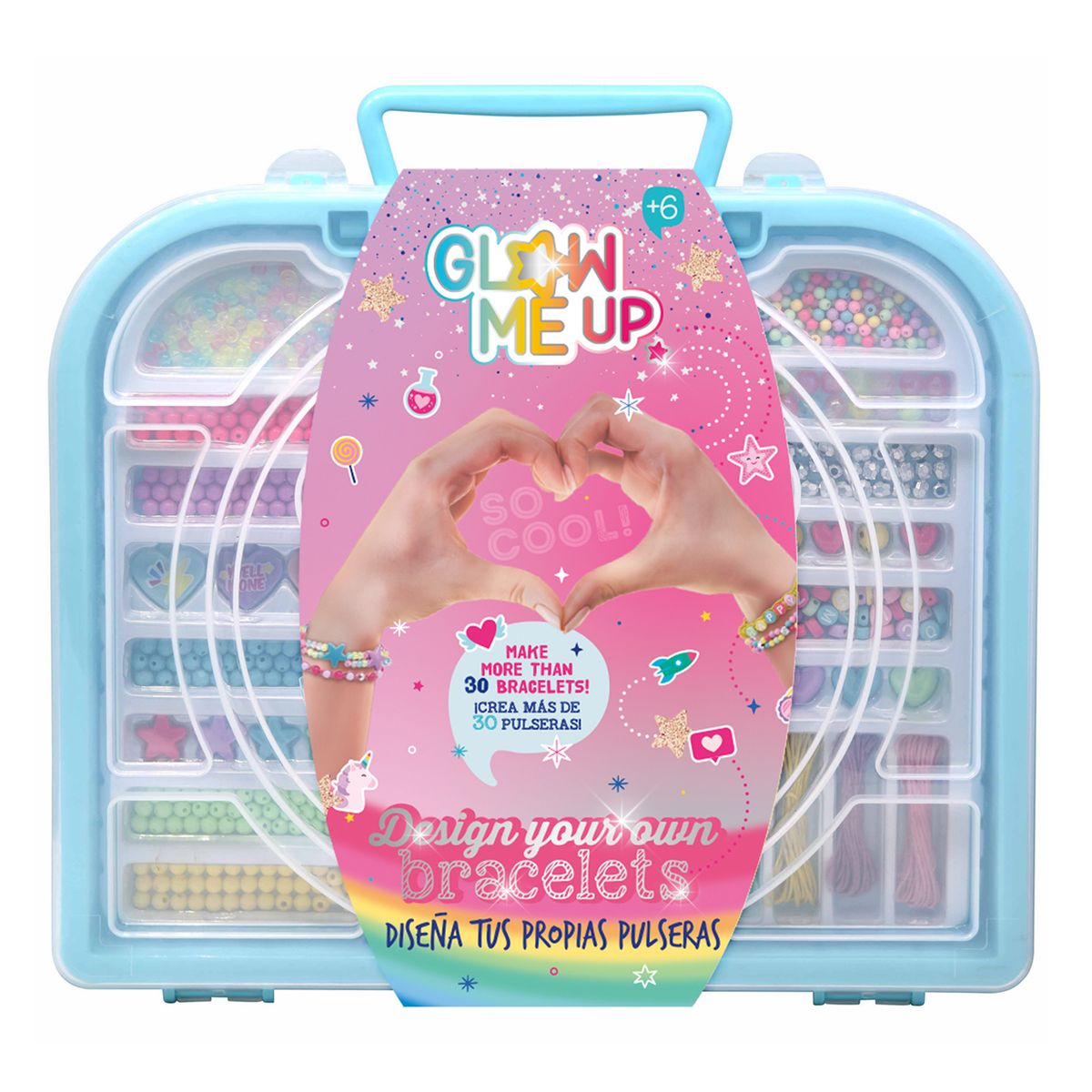 GLOW ME UP - Juguete Estuche Creativo para hacer pulseras