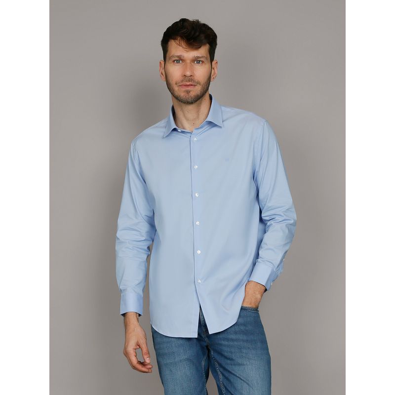 CALVIN KLEIN - Camisa Slim Stretch Azul Calvin Klein