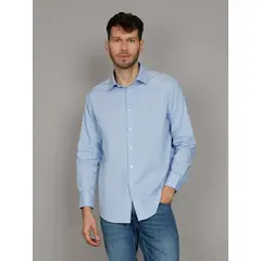 CALVIN KLEIN - Camisa Slim Stretch Azul