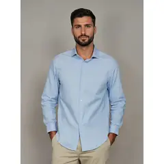 CALVIN KLEIN - Camisa Slim Stretch Azul