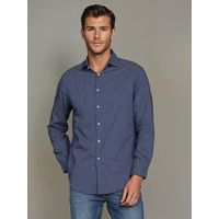 Camisa Slim Printed Azul