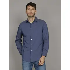 CALVIN KLEIN - Camisa Slim Printed Azul