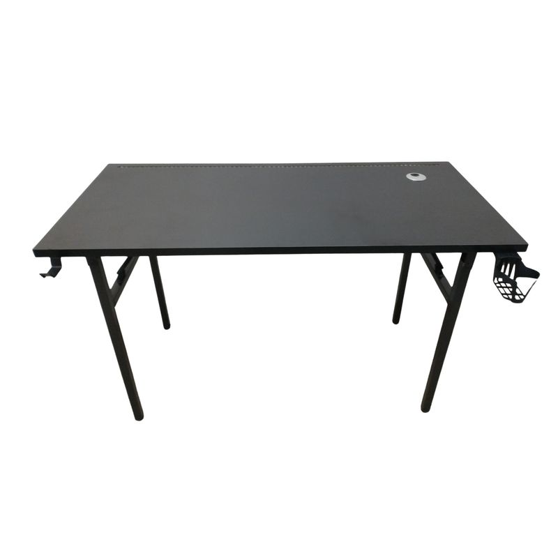 SM - Mesa Plegable 130cm Trabajo Pesado Pata Fierro Uso Industrial Negra