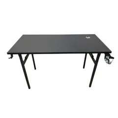 SM - Mesa Plegable 130cm Trabajo Pesado Pata Fierro Uso Industrial Negra
