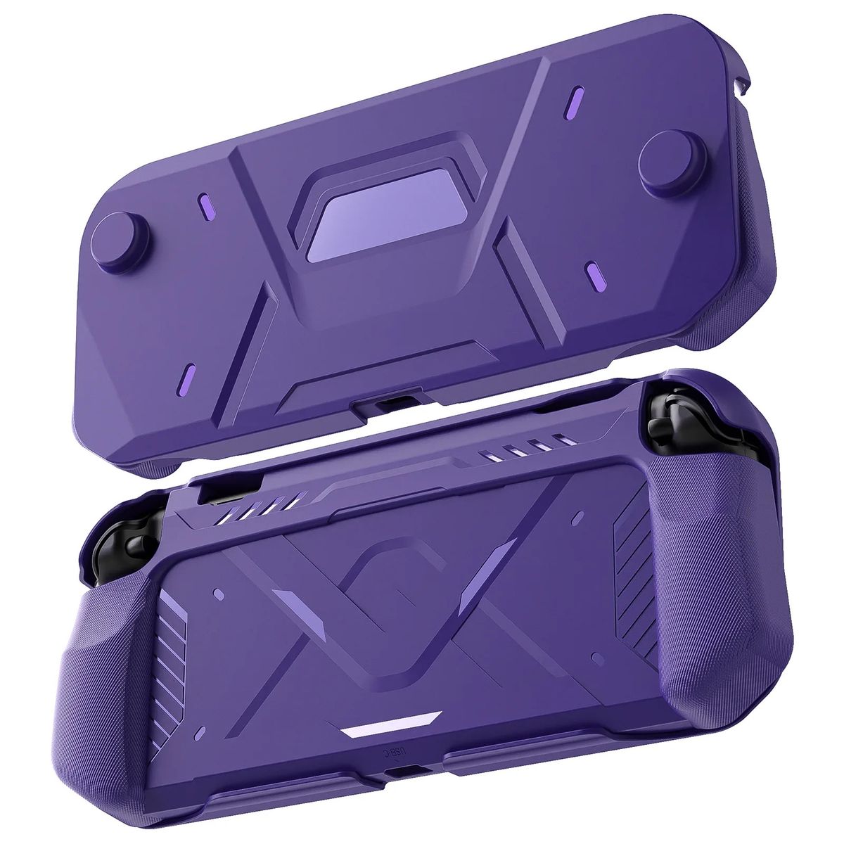 GENERICO - Funda Rigida 360° Dual De Transporte Para Nintendo Switch 2 Morado