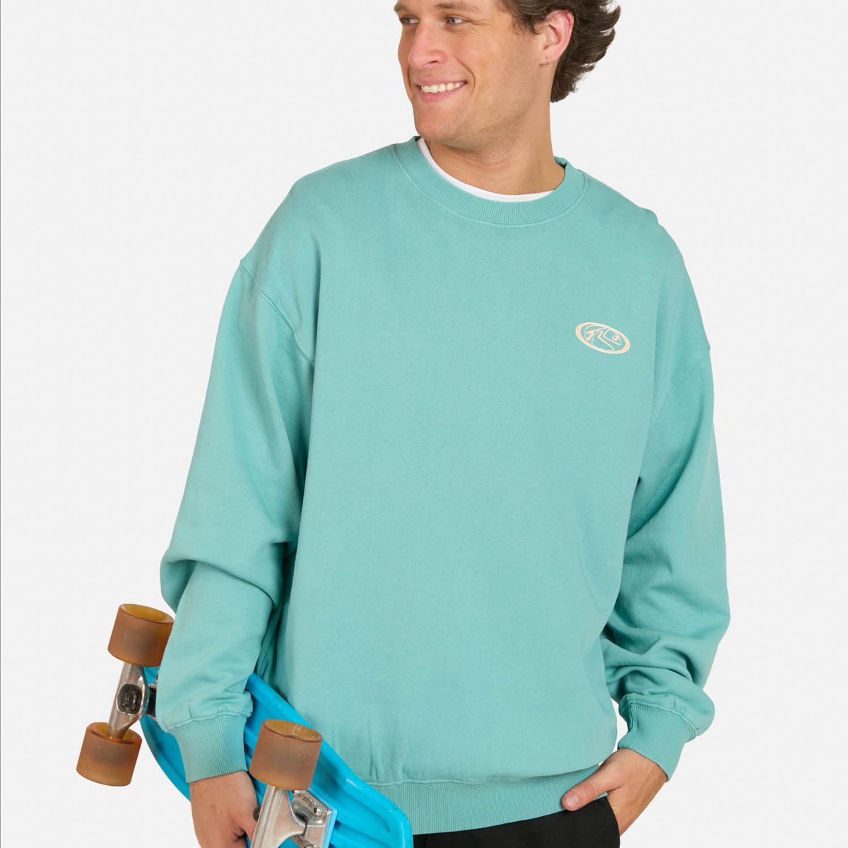 RUSTY - Poleron CR Barril Turquesa Hombre Rusty - Verde