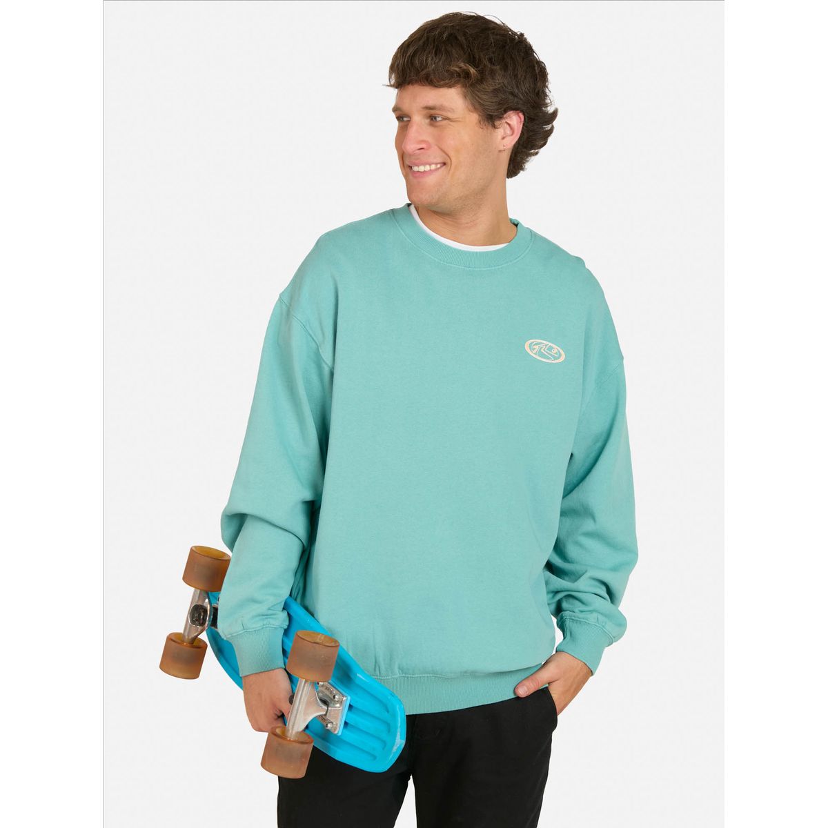 RUSTY - Poleron CR Barril Turquesa Hombre Rusty - Verde