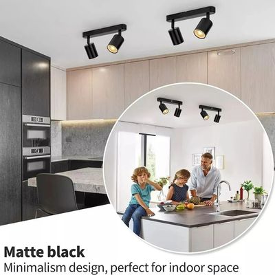 Imagen 2 del producto Aplique Lampara Doble Dirigible Color Negro Casquillo GU10