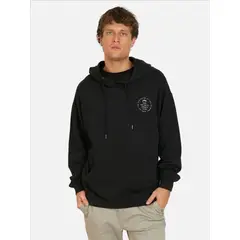 RUSTY - Poleron Canguro Brezal Negro Hombre - Negro