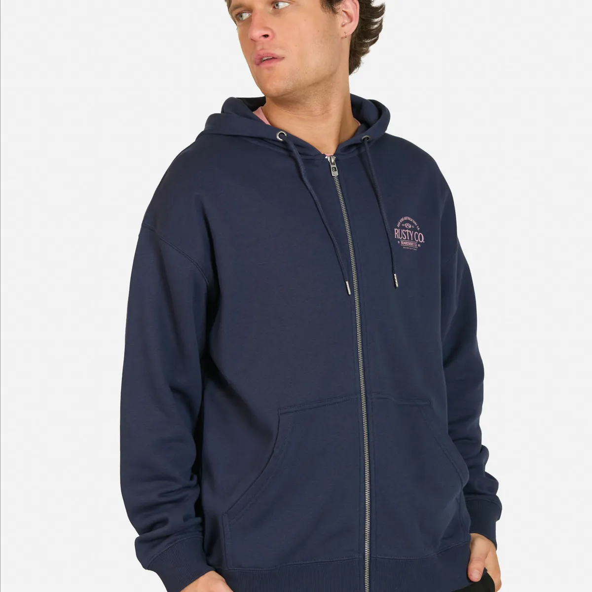 RUSTY - Poleron FZ Brick Azul Hombre Rusty - Azul