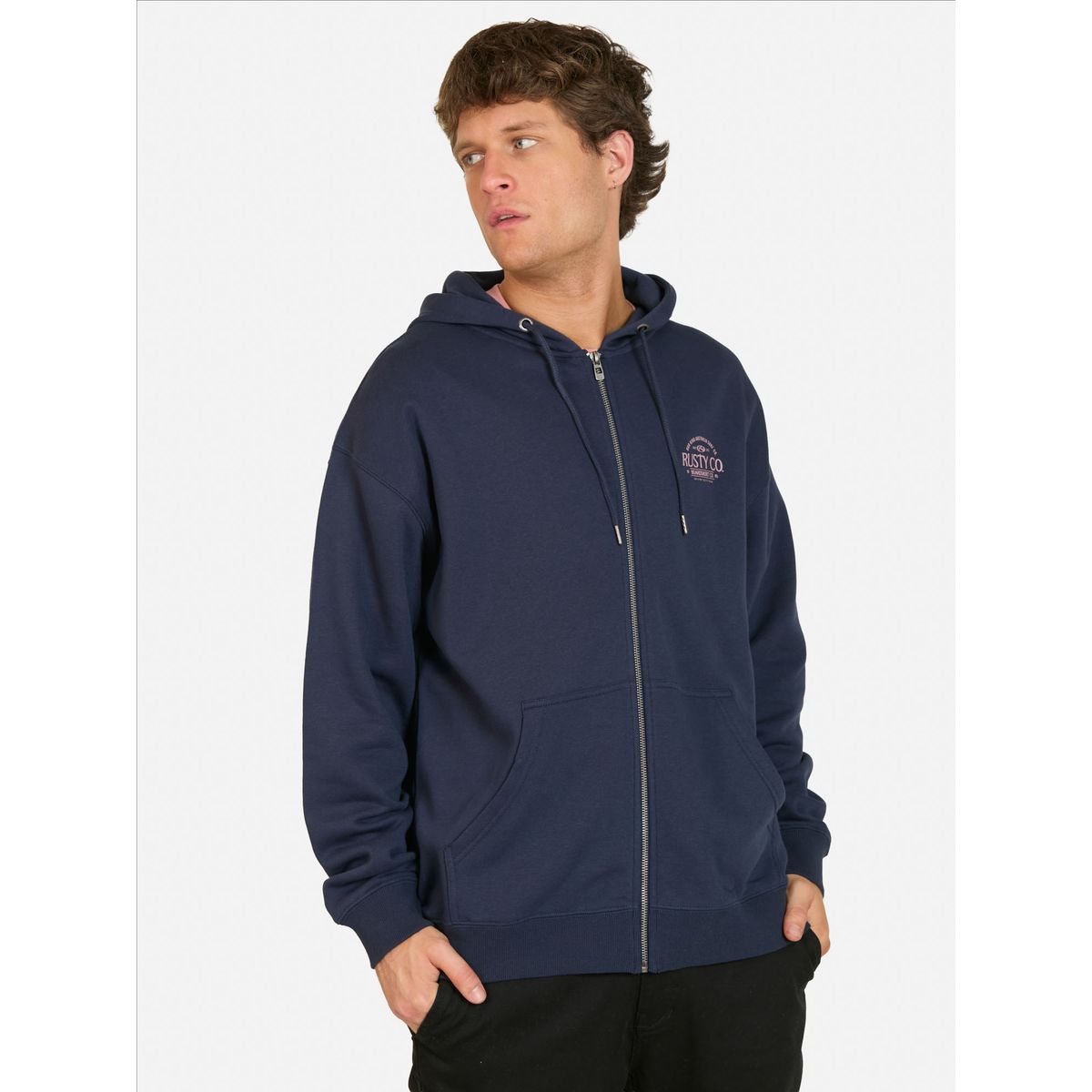 RUSTY - Poleron FZ Brick Azul Hombre Rusty - Azul